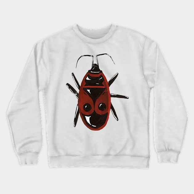 Eye shaped red bug, transparent background Crewneck Sweatshirt by diplikaya